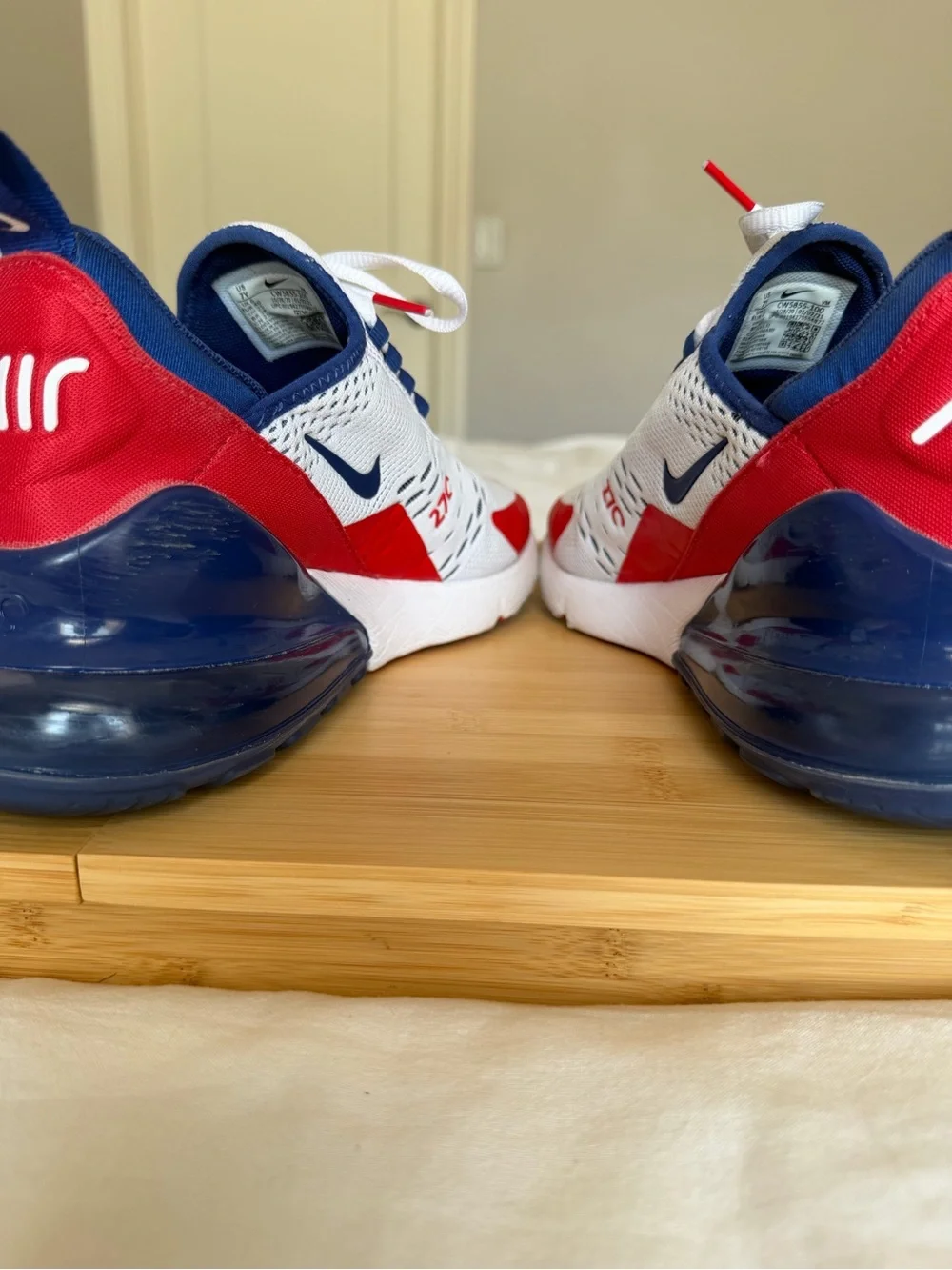 Nike Air Max 270 Sneakers - White/Red/Navy Blue